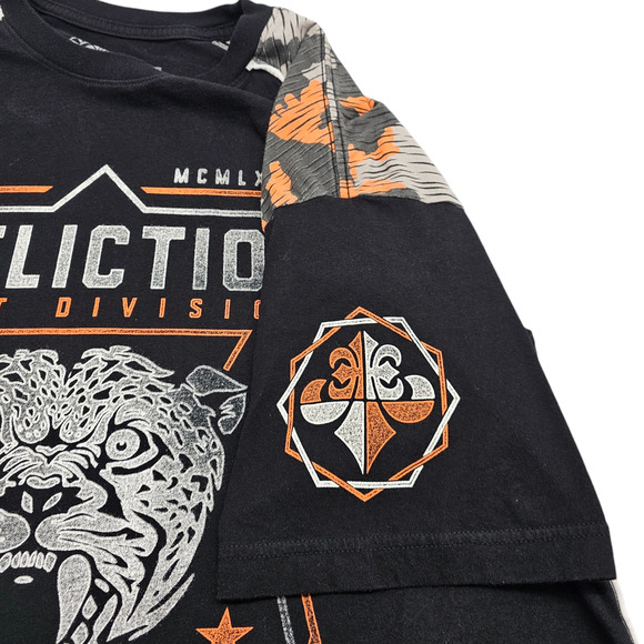 Affliction Shirt Men's XXL Short Sleeve Black Tactical Sport Camo Graphic Tee - Picture 6 of 12